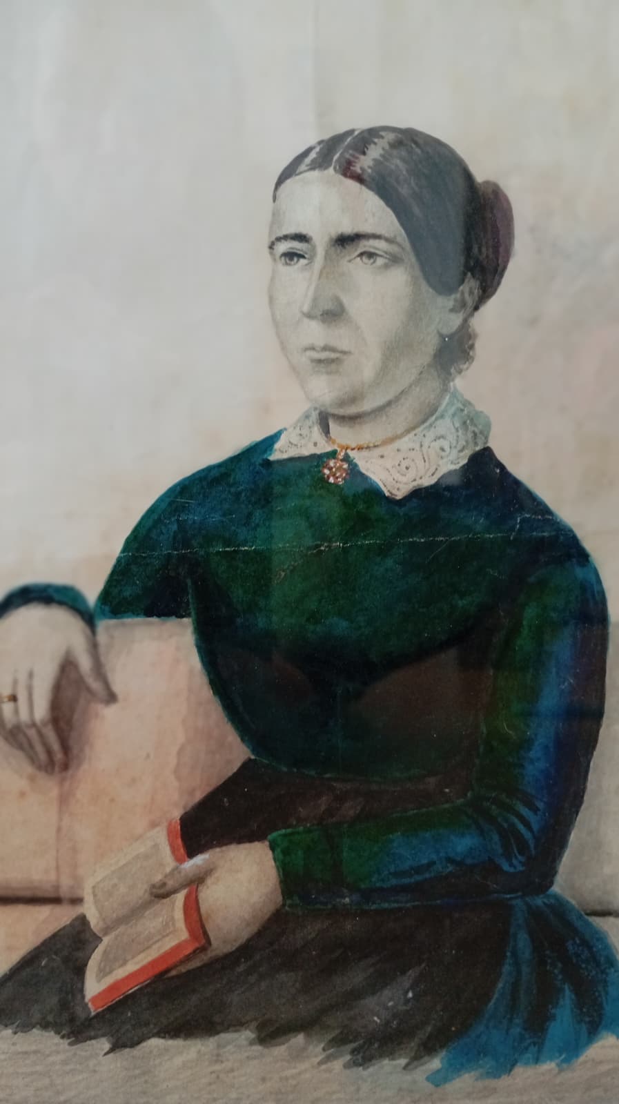 Portrait ancien d'un couple - Aquarelle