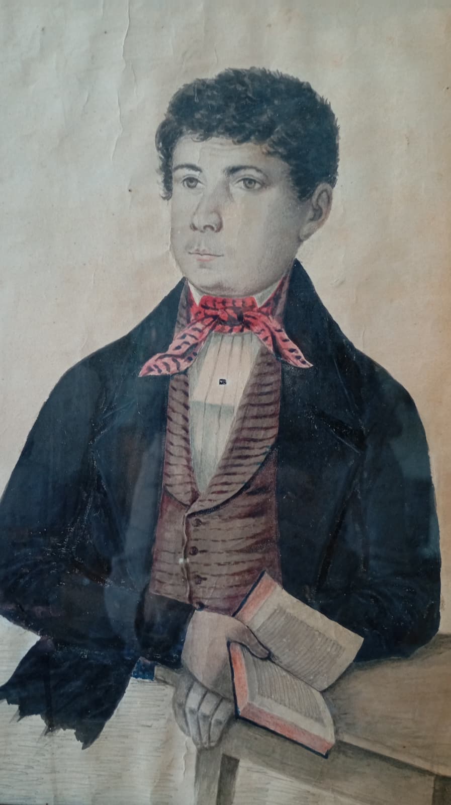 Portrait ancien d'un jeune homme