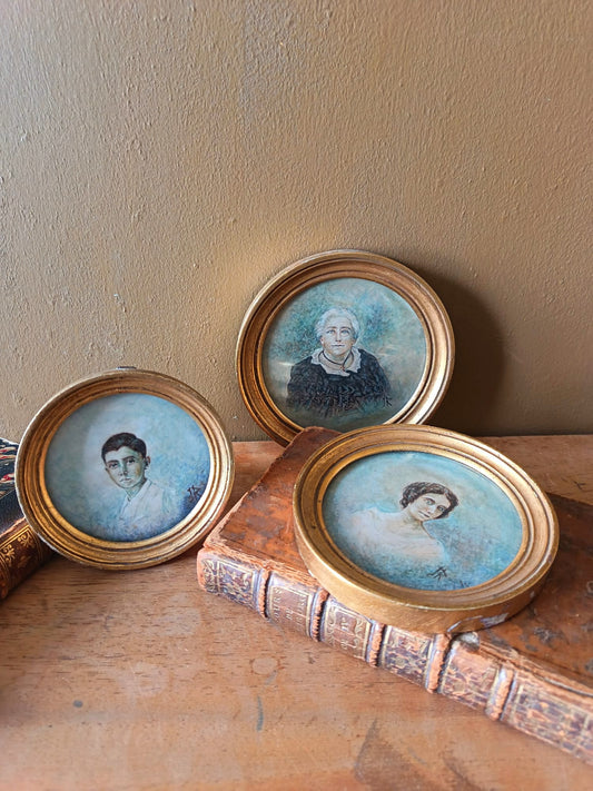 Trois petits portraits - Aquarelle
