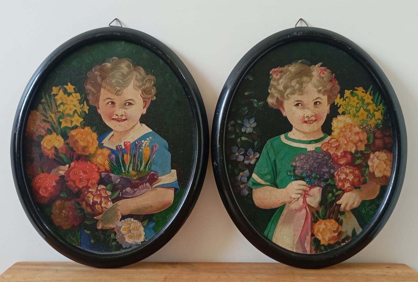 Paire de portraits enfants - 1926