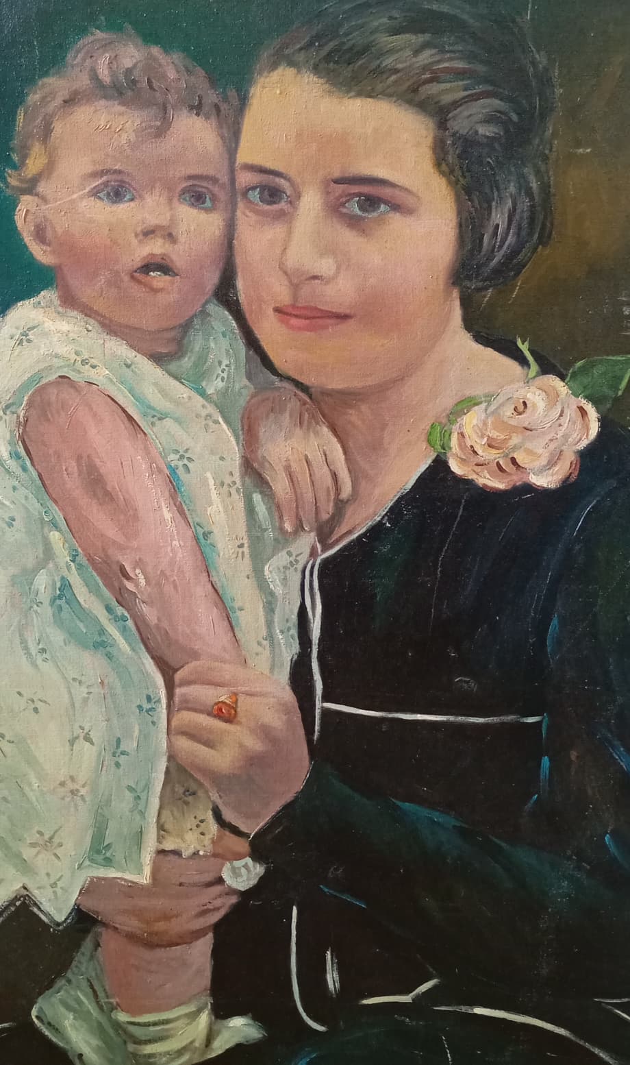 Portrait ancien femme et son enfant