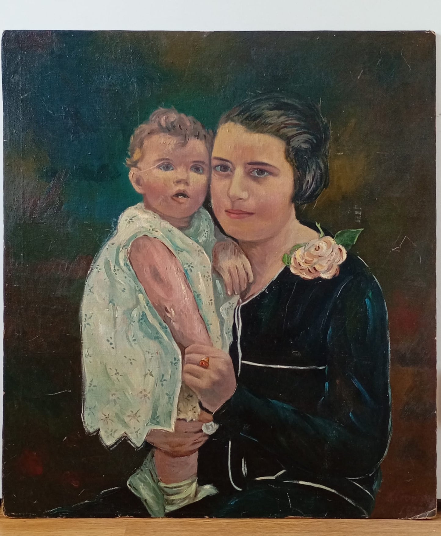 Portrait ancien femme et son enfant